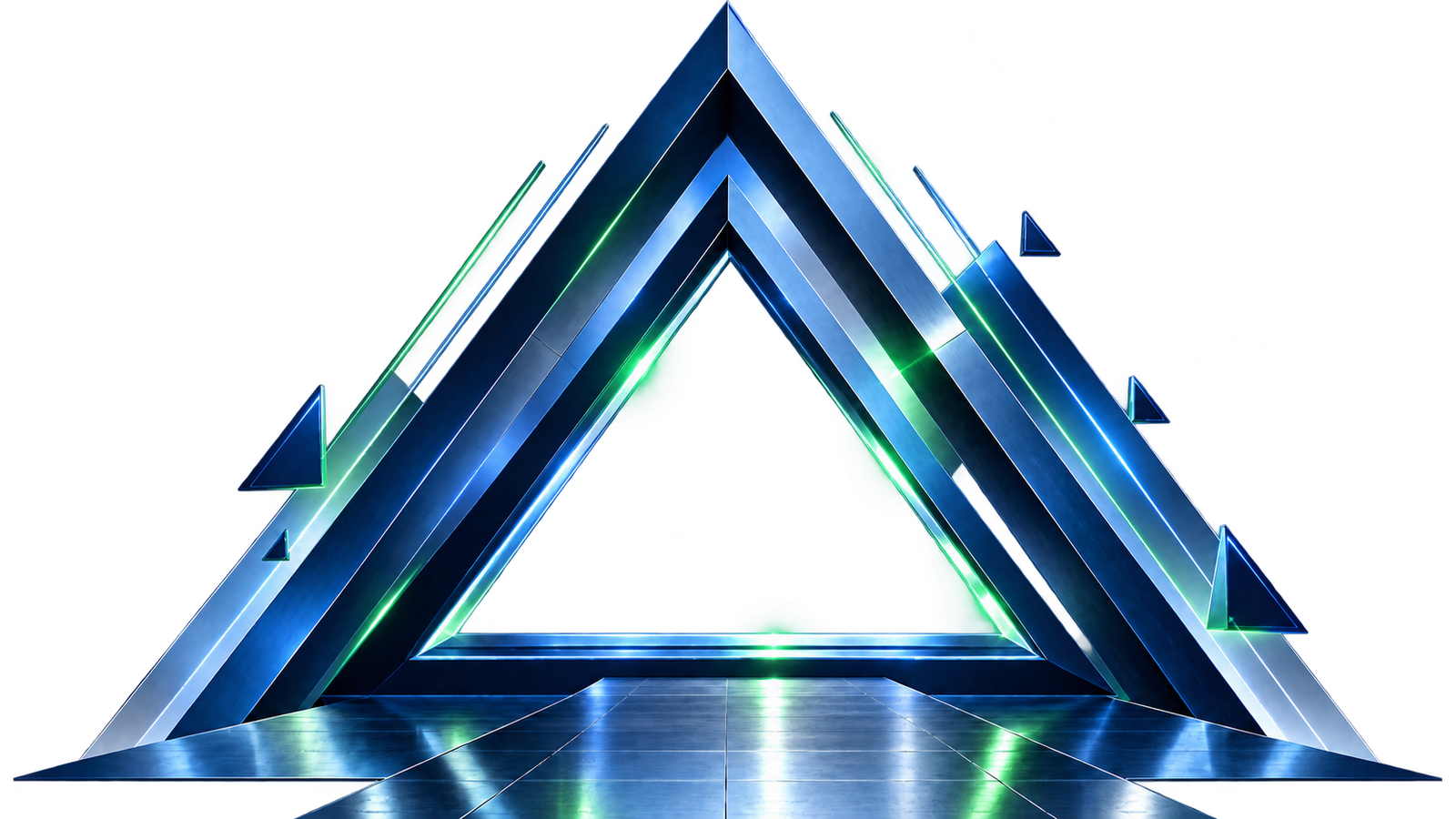 Estructura triangular metálica
